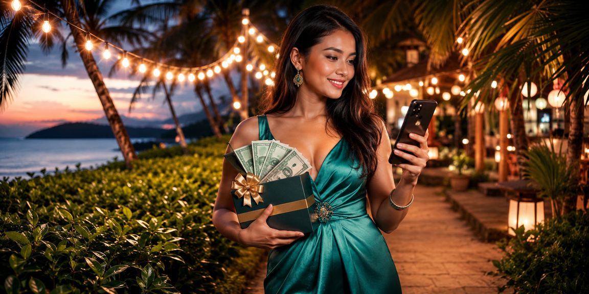 Pemain mengakses kasino mudah alih alibaba88 di Langkawi melalui telefon pintar